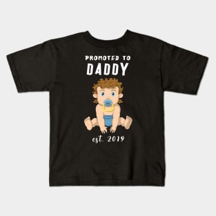 Mens Promoted to Daddy 2019 Kids T-Shirt